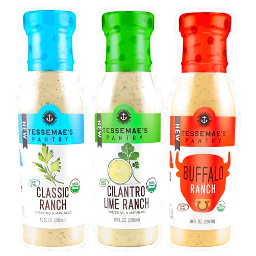 Tessemae's All Natural Salad Dressing - Fresh Flavors for Every Plate (3 pack, RANCH TRIO)
