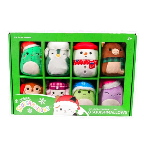 Squishmallows 4-inch Ornament Plush 8-Pack Assorted (Winter)