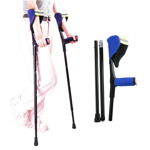 WONDSIGHIN Forearm Crutches for Adult Men or Women with Cushion, 2 Pcs, Adjustable, Foldable Arm Crutch with Elbow Strap, Light and Portable Crutches for Patients