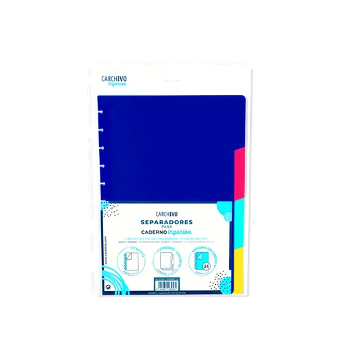 CARCHIVO IDEAS PRACTICAS Carchivo Ingeniox A4 Intense PP pad dividers 4 Positions