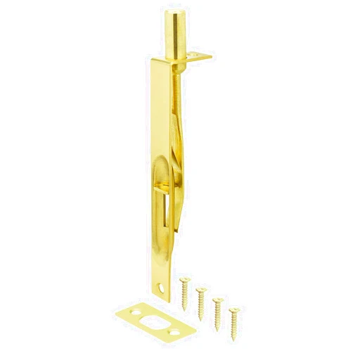 NUK3Y PRODUCTS K3 Nuk3y Heavy Duty 6-Inch Solid Brass Flush Bolt (Square, Polished Brass)
