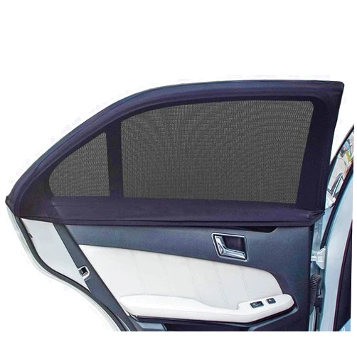 AUGOLA Car Window Shades, 2 Pack Breathable Mesh Car Side Back Window Sun Shades, Stretchy Car Window Screen for Baby Family Pet UV Protection, Car Window Covers Fit for Most(95%) of Cars - (M 22.5x39 x19)