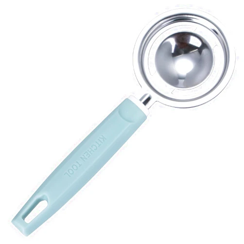Aruicheng Egg Yolk Separator Stainless Steel Egg White Separator Long Handled Egg Separators Simple Egg Yolk White Separation Tool Kitchen Gadget Blue
