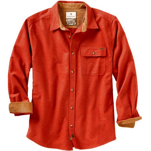 Legendary Whitetails Men's Buck Camp Flannel, Long Sleeve Plaid Button Down Casual Shirt, Corduroy Cuffs