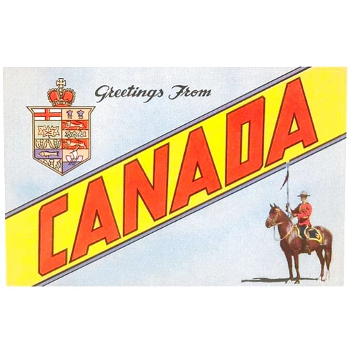 Found Image Press Greetings from Canada - Vintage Image