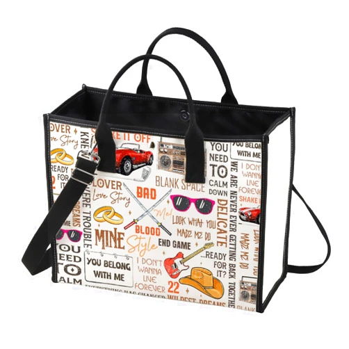 BWWKTOP WZMPA Singer Album Canvas Tote Bag Singer Tour Gifts Song Lyrics Shoulder Bag Singer Merchandise