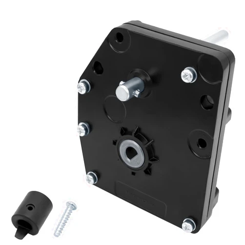 FHRHRY 276602, RV Fifth Wheel Landing Gear Box Compatible with Lippert Venture, Universal Mount Aluminum Gearbox for Atwood, Pac-Rim and Stromberg Carlson Landing Gear Systems | Black, Replace# LG-179015