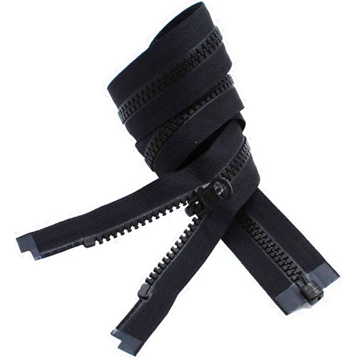 YKK - Vislon Ski & Sport Jacket Zipper Reversible Slide YKK #5 Molded Plastic Separating End - Color Black (31 Inches)