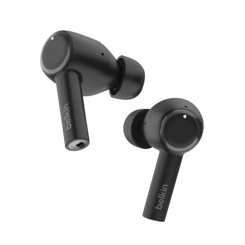 Belkin SoundForm™ Pulse Noise Cancelling Earbuds, Wireless Ear Buds with Wireless Charger Case & Dual Microphone - IPX5 Water Resistant Bluetooth Headphones for iPhone & Samsung - Black