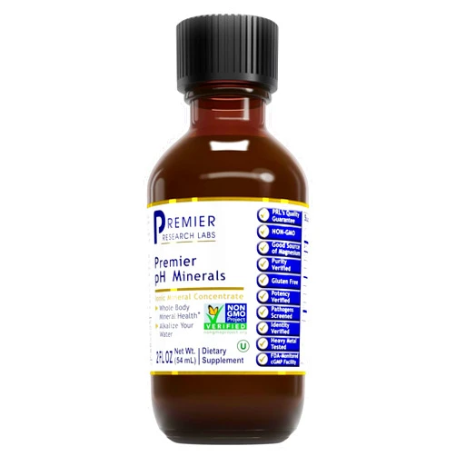 Premier Research Labs Premier pH Minerals - Trace Minerals, Trace Mineral Drops, Minerals for Water, Magnesium Supplement for Distilled Water, Reverse Osmosis Water, Liquid Concentrate - 2 fl oz