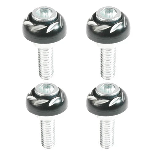 UBOG 4PCS Motorcycle License Plate Bolts,License Plate Bolts,Car Accessories License Plate Bolts and Nuts,License Plate Hardware,Aluminum Alloy Black License Plate Bolt Screw for Car Motorcycle