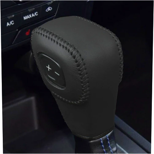 Bao hu shen Auto Car Leather Gear Shift Knob Cover for 2019 2020 2021 2022 Ford Ranger Review (Black line)