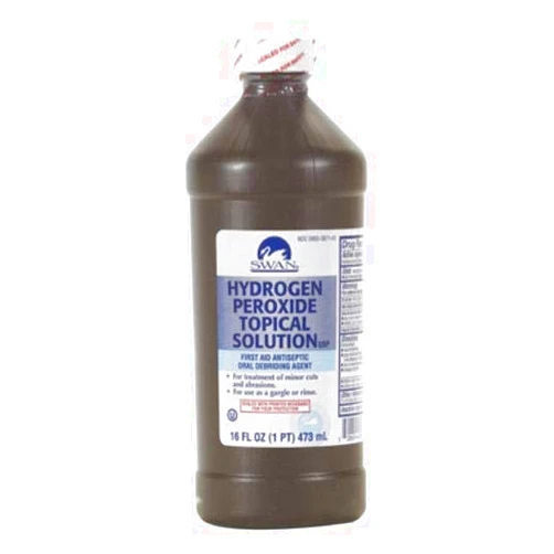 Swan Great Lakes Wholesale 0869470610 Hydrogen Peroxide, 16-oz. - Quantity 12