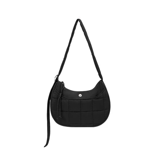 WESTBRONCO Puffer Crescent Shoulder bags for Women Puffy Quilted Handbags, Nylon Shoulder Purse with Adjustable Strap