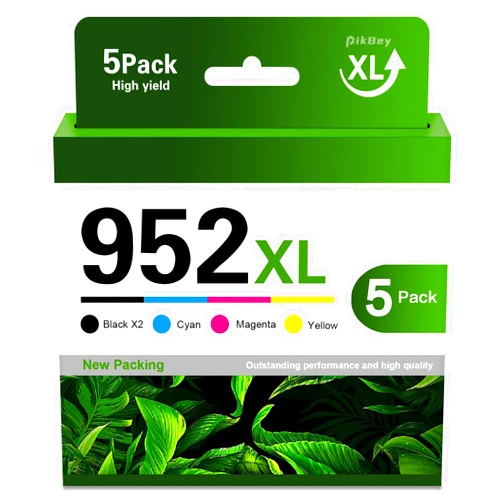 PikBey 952XL Ink Cartridges High Yield (5-Pack, 2Black/1Cyan/1Magenta/1Yellow) Replacement for 952XL 952 Ink Cartridges for OfficeJet Pro 8710 8715 8720 8702 8210 7740 Printer