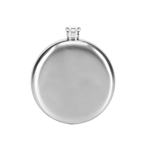 Generic 5oz/8oz Round Whiskey Flask Portable Stainless Steel Wine Flask, Mini Flasks Liquor Pocket Container for Drinking Thickening Hip Flasks