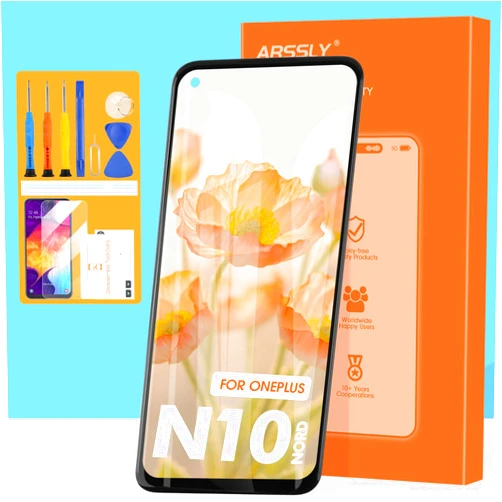 ARSSLY LCD Display for OnePlus Nord N10 5G Screen Replacement with Frame, Digitizer for One Plus Nord N10 5G BE2029 BE2025 BE2026 BE2028 Touch Screen Digitizer Assembly with Tools