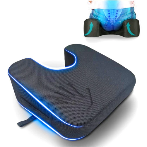 Yogi Bum Cushions YogiBum Patented Cushion with XL U Gap Design | Med Size for 150-190lbs | XL Size for 190lbs+ | Relief for LowBack, Tailbone, Sciatica, Hemorrhoids | Snug Fit on Office/Computer Chairs