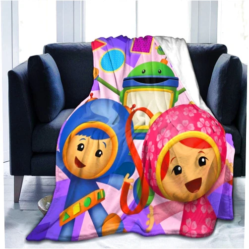 CONPELSON Throw Blanket Team Anime Umizoomi Soft Flannel Blankets for Children Adult All Season Air Conditioning Blanket for Bed Living Room Sofa 40