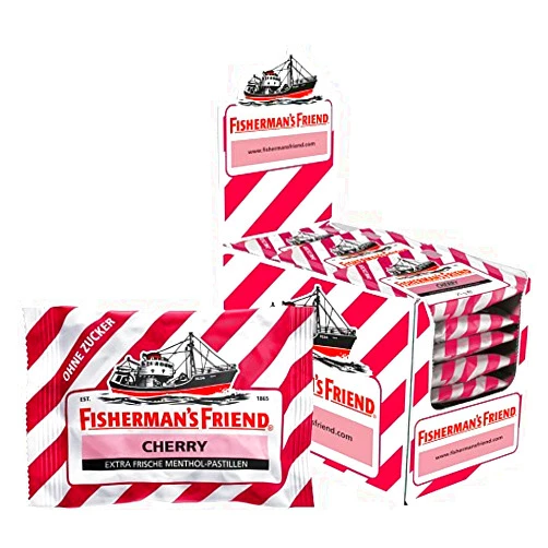 Fisherman's Friend CHERRY SUGAR FREE FISHERMAN'S FRIEND Lozenges 24 x 25g Packs by Fisherman`s Friend