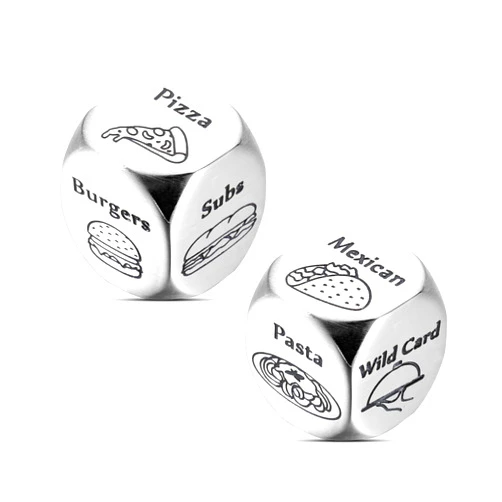 FANICE EOS Anniversary Food Dice Girlfriend Boyfriend Date Night Decision Gifts for Adults Birthday for Wife Husband Wedding One Year 11 Year Anniversary Couples Valentine Gifts for Her Him Women Men