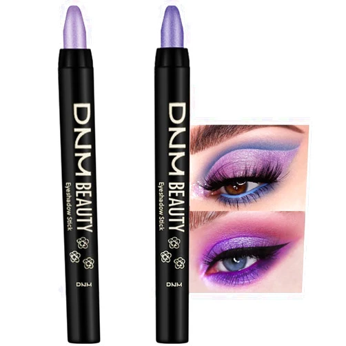 evpct 2Pcs Cream Eyeshadow Sticks Set for Eyes Light Purple & Violet Shimmer Eye Crayon Shadow Brightener Stick Pencil Pen Bulk sombras en crema para ojos 08+09