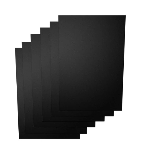 LokiLux Resuable Air Fryer Toaster Oven Liners Heavy Duty Oven Liners for Bottom of Electric/Gas Oven, 500 Degree, Rectangular Air Fryer Mat BPA and PFOA Free,13 x 16',6 Pack,Black