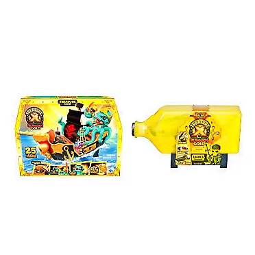 Treasure X Sunken Gold Treasure Ship Playset - 25 Levels of Adventure & Sunken Gold Shark's Treasure - Glow in The Dark Version - UNbox by Cracking The Bottle Treasure Ship + Gold Shark's Treasure