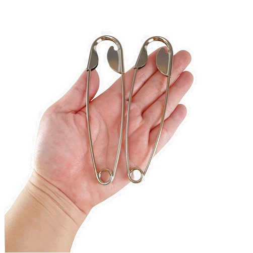 Littledream 2 Pcs 5 inch Safety Pins Stainless Steel Large for Jumbo Blanket Giant Safety Pins Heavy Duty Sewing, Quilting Craft Diaper Laundry Bag Clothes Fabric Upholstery