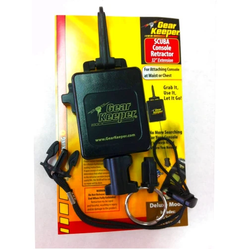 Gear Keeper Locking Scuba Console Retractor | for Securing a Console at the Hip or Chest Area | Available in Various Mounting Options | Made in USA