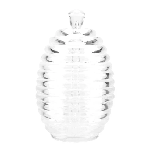 Aramox Honey Pot, 265ml Food Grade PS Beehive-shaped Honey Jar with Dripper Stick for Honey Storage Dispensing