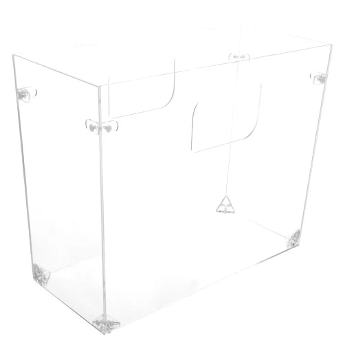 Unomor Acrylic File Organizer Box 32x24x14cm Desktop Storage with Detachable Design for Office and Home Paperwork Stationery Storage