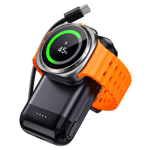 leChivée Portable Watch Charger for Samsung Watch 7, Watch Charger for Galaxy Watch 7/Ultra//6/5/4/3, 6000 mAh Watch and Phone Charger for Samsung Z Fold 6/Flip 6/S24/S23