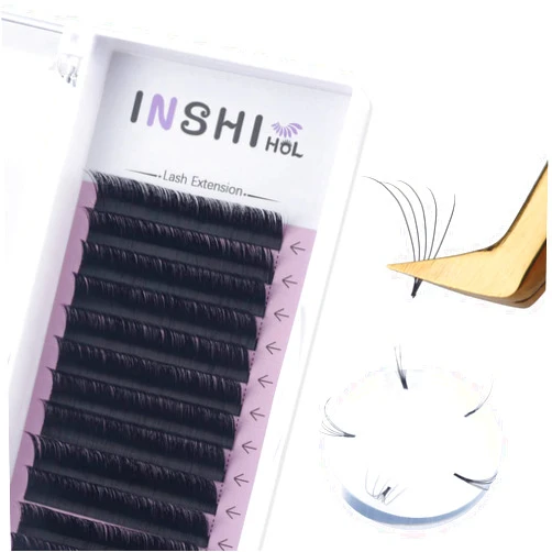 INSHIHOL Lash Extensions 0.03 D Curl 8-15mm Volume Lash Extensions，Easy Fan Volume Lashes Eyelash Extensions Rapid Blooming Eyelashes