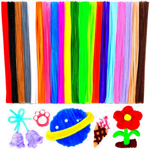 Eppingwin 200 PCS Pipe Cleaners, Multi-Colored Pipe Cleaners Craft Supplies, 20 Colors Chenille Stems for DIY Arts Crafts Project(Multi Color)