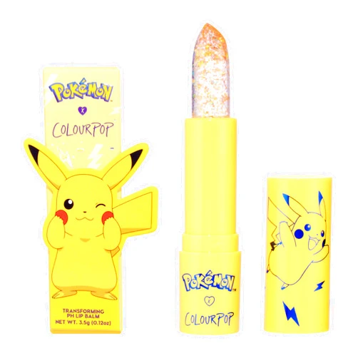 ColourPop x Pokémon pH Lip Balm - Color Changing Lip Balm Infused with Multi-Pearl Flakes & Lip-Loving Ingredients - Creates the Perfect Custom Pink Shade - Thunderbolt (0.12 oz)