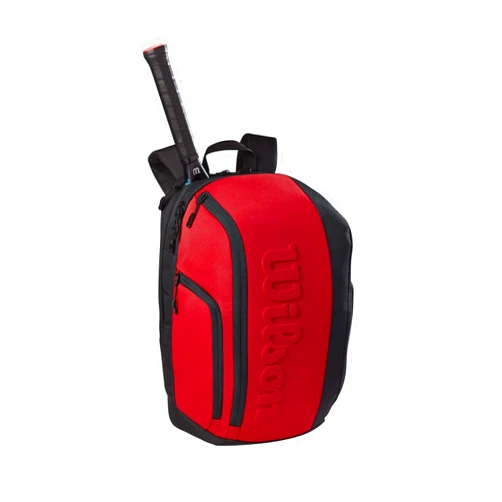 WILSON Clash V2 Super Tour Tennis Backpack - Red/Black, Holds up to 2 Rackets