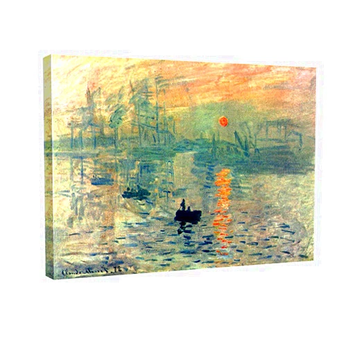 Wieco Art Impression, Sunrise Modern Canvas Prints of Claude Monet Famous Oil Paintings Reproduction Seascape Artwork Sea Pictures on Canvas Wall Art Ready to Hang