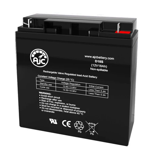 AJC Battery Compatible with Silent Partner Sport 2010 Newer tennis ball machine 12V 18Ah Tennis Ball Machine Battery