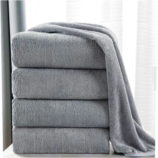 MINCHI 4 Piece Oversize Bath Towels Set, Ultra Soft Absorbent Bathroom Towel for Home and Hotel Shower Towel Oversized Bath Sheet, 35x70 Large Bath Towels 600 GSM, Gray