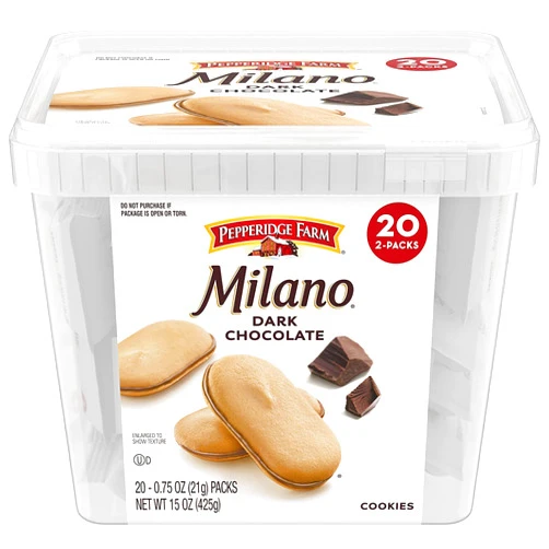 Pepperidge Farm Milano Cookies, Dark Chocolate, 20 Packs,2 Cookies per Pack, NET WT 425g…