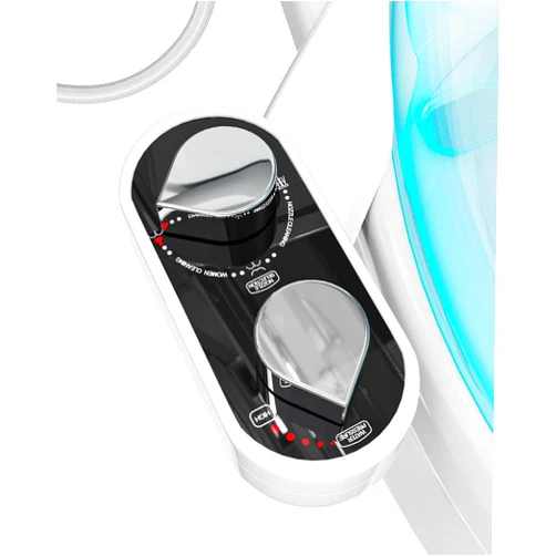 Clear Rear Bidet Attachment for Toilet - Self-Cleaning Dual Nozzle Bidet Toilet Seat with Adjustable Water Pressure - Easy Installation - Hygienic Toilet Accessories