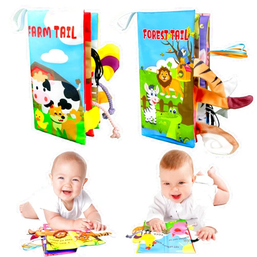 Richgv 2 Packs Baby Books Toys 0-6-12 Months, Touch and Feel Soft Crinkle Books for Newborn Infant Baby 0-3-6-12 Months, Baby Valentines Gifts Shower Books Carseat Toys Christmas Stocking Stuffers