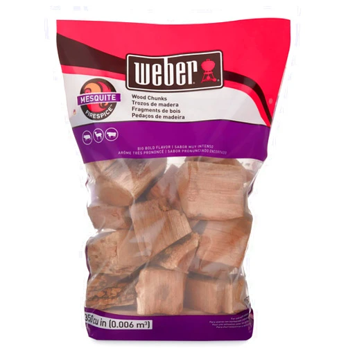 Weber Mesquite Wood Chunks, for Grilling and Smoking, 4 lb.