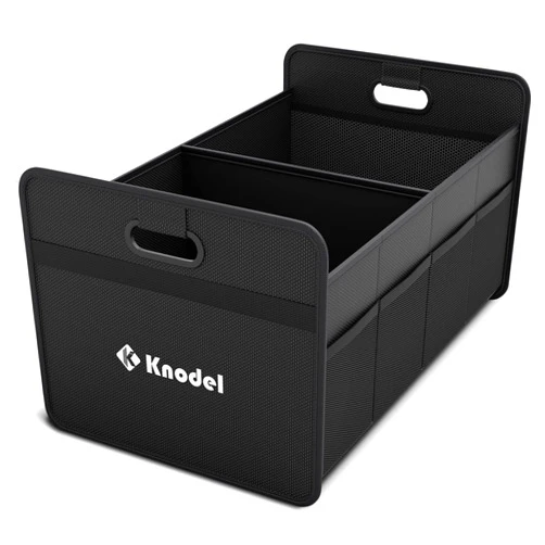 K KNODEL Car Trunk Organizer, Foldable Organizer for Car, Automotive Consoles & Organizers, Storage with Reinforced Handles (Medium, Black)