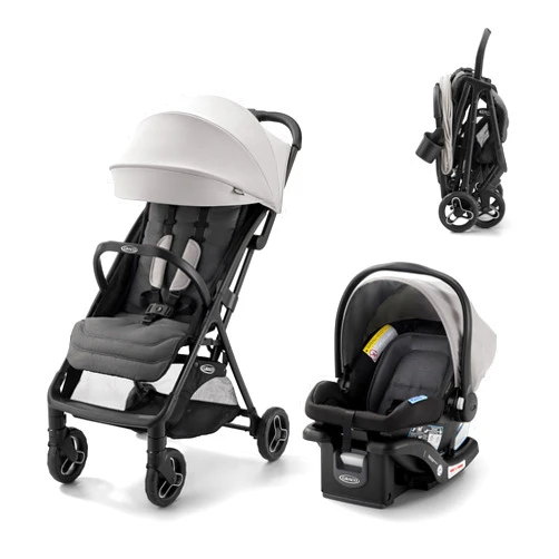 Graco Ready2Jet Travel System – Compact Travel Stroller with Automatic Fold and SnugRide Infant Car Seat