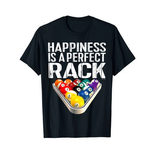 Funny Pool Billiards TShirts Funny Pool TShirt: Perfect Rack Billiards Tee T-Shirt