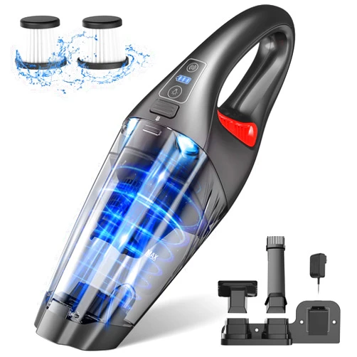 IMINSO Handheld Vacuum Cordless with 9KPA/LED, Lightweight Rechargeable Hand Vacuum Cordless Handheld Car Vacuum, Mini Vacuum, Portable Vacuum for Car/Home, Held Vacuum, Dust Busters (Renewed)