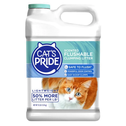 Cat's Pride Lightweight Clumping Litter: Flushable - Powerful Odor Control - Scented, 10 Pounds