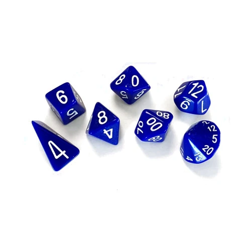 The Dice Lab Set of 7 Skew Dice in Blue